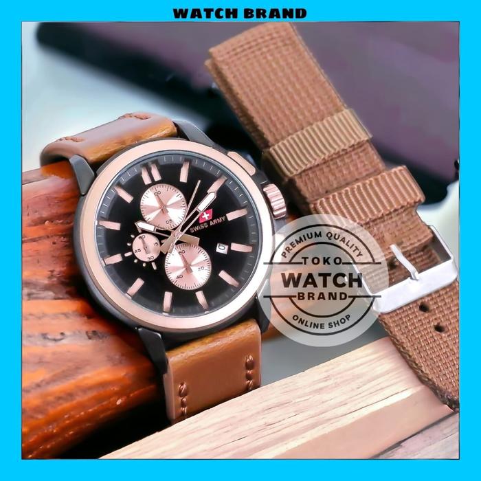 Jam Tangan Pria Swiss Army Original Model Expedition Alexandre Christie Cronograph Aktif Tanggal Akt