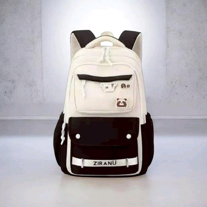 New Tas Ransel Wanita Ziranu Korean Style Kanvas Premium Backpack Sekolah Sma Smp Sd Tas Sejolah Cew