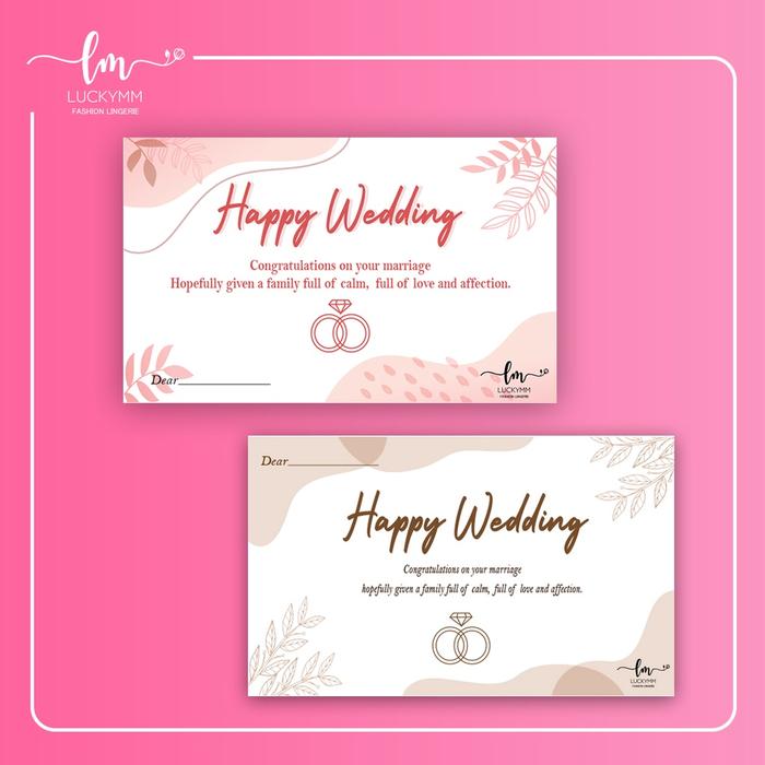 Kartu Ucapan Pernikahan Souvenir Hantaran