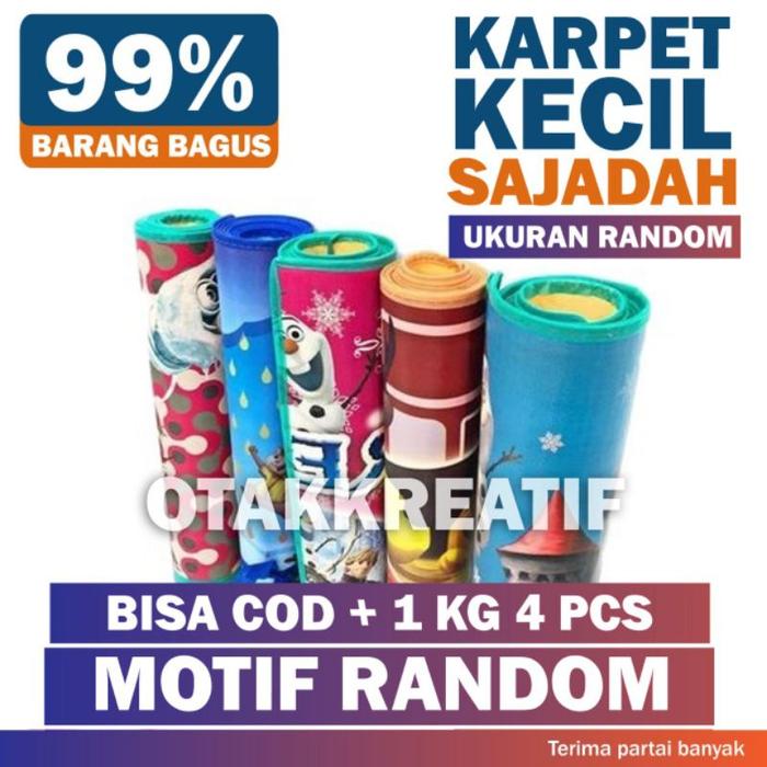 KARPET KECIL - karpet spon sajadah / karpet spon motif karakter tikar piknik sajadah