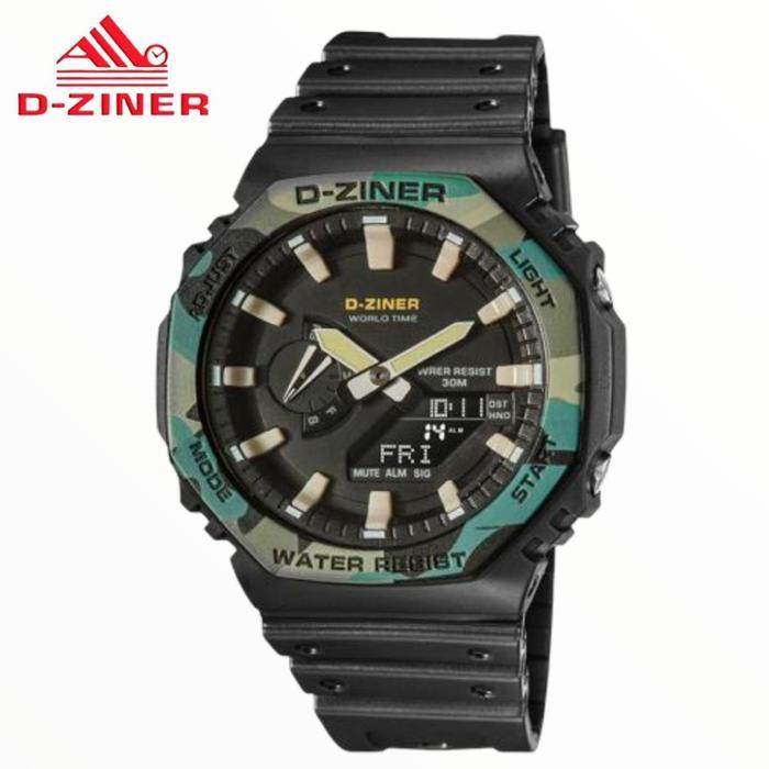JAM TANGAN D-ZINER 8287 DOUBLE TIME WATER RESISTANT 30M Watches