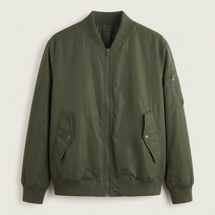 GU by Uniqlo - MA-1 / Bomber / Flight Jacket - Olive Green - Size L