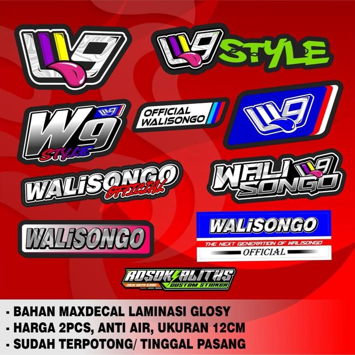 [COD] Stiker w9, stiker walisongo official, striping w9 terbari