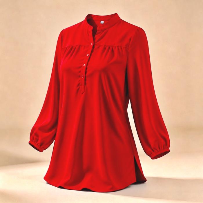 Rumbio Exclusive Blouse Wanita Lengan Panjang Adem Katun Rayon Viscose Outfit Kantor Nyaman Dipakai
