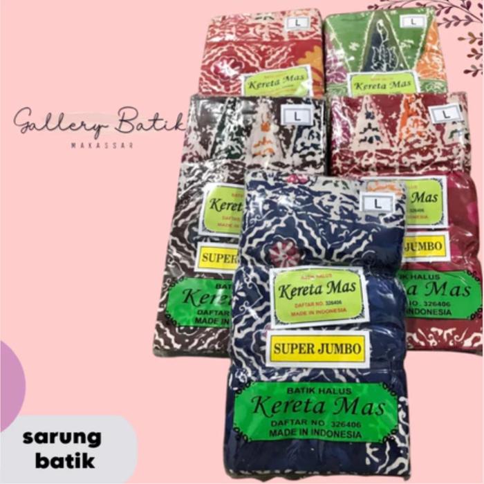 SARUNG BATIK KERETA MAS HALUS UK JUMBO TERMURAH MAKASSAR [[Gallery Batik Makassar]]