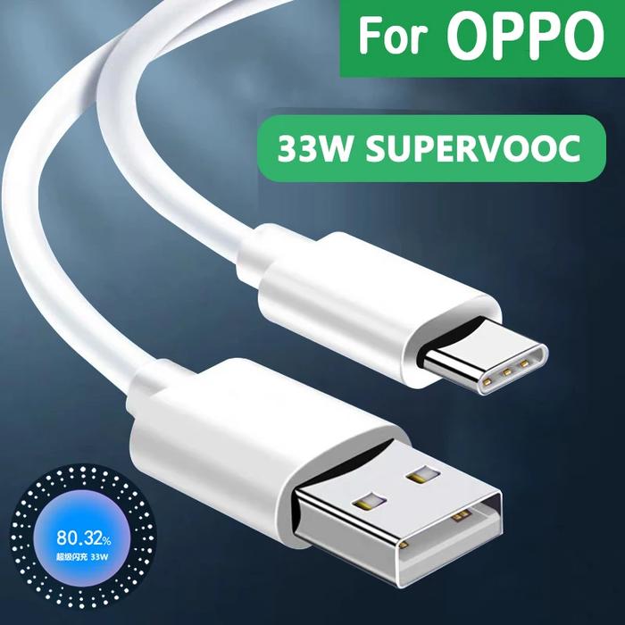 33W SuperVOOC Charge Cable USB Type C Charger For Oppo A96 A97 Reno6 Reno8 Reno7 Z SE Lite K10 A77 A