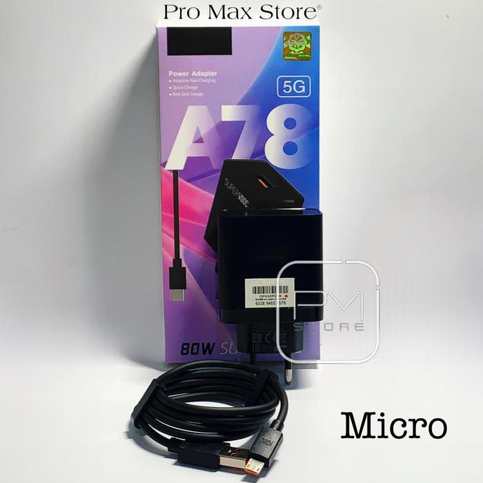 PM - Charger Oppo A78 80w Super Vooc | Casan 80watt A78 Super Fast | Charger Oppo
