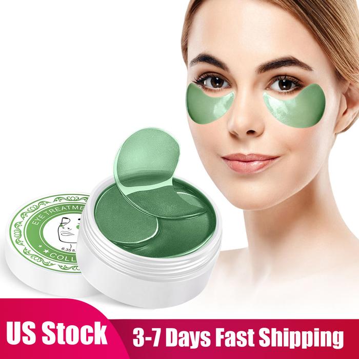 60pcs Collagen Eye Mask Moisturizing Seaweed Crystal Collagen 24K