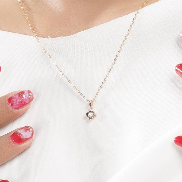 [Bundle] Liontin Chives Diamond Pavilion & Kalung Emas Helia 17K Semar Nusantara
