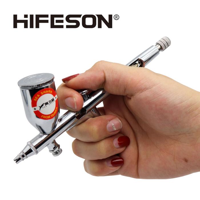 Air Spray Brush Gun Pneumatic Mini Paint Spray Gun Tool 0.2mm Nozzle