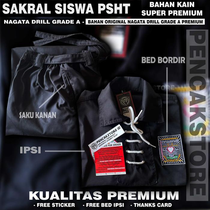 SAKRAL/BAJU SISWA PSHT NAGATA DRILL BAHAN SUPER PREMIUM ORIGINAL