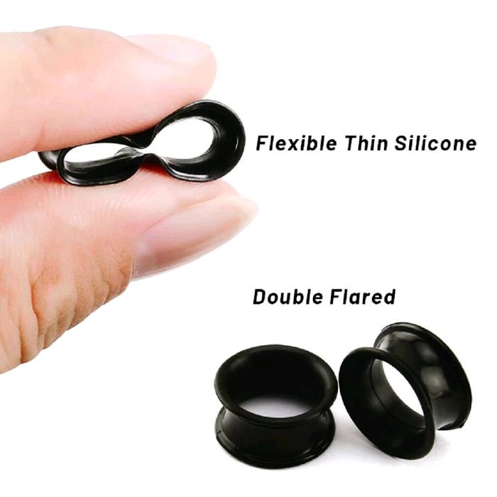 PIERCING TELINGA SILIKON WARNA / PIERCING EAR PLUG / PLONG KARET