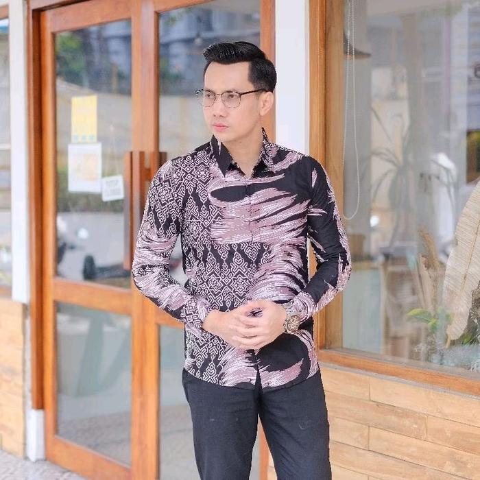 Baju Batik motif PUKAT HARIMAU lengan panjang lapis furing bahan katun halus lembut solo sragaman