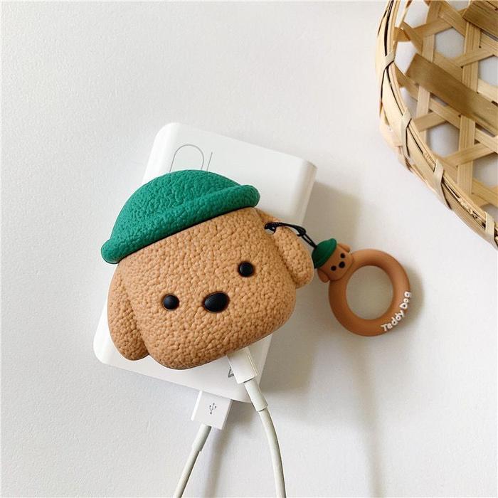 Case Oppo Enco Buds2 Earphone Silikon Karakter Dog Topi Hijau Kode 10 - 19