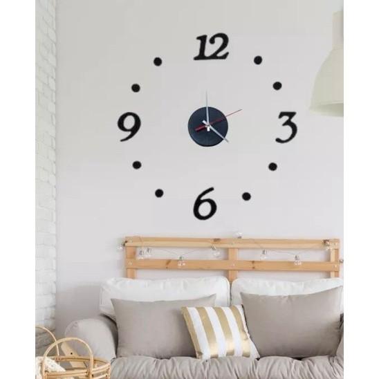 WM Jam Dinding Tempel Angka 3D DIY Modern Clock / Giant Wall Clock Diameter 80-130cm Besar Huruf Ang