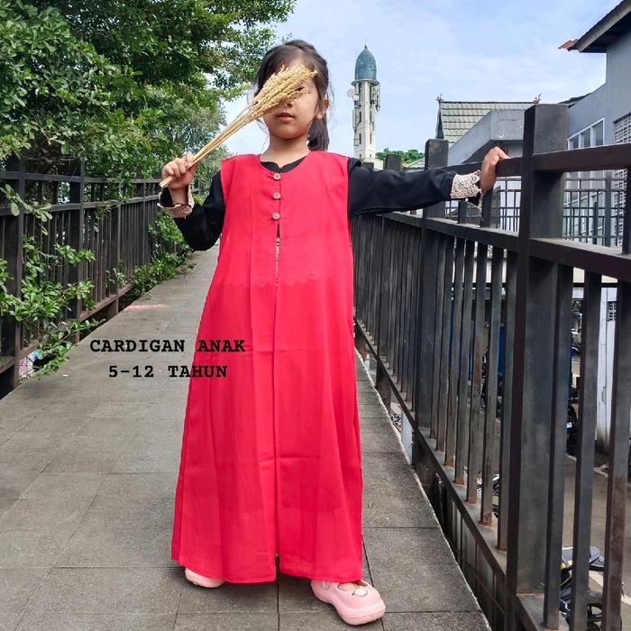 [merah cabe] outer fashion anak perempuan / cardigan outer kancing ootd