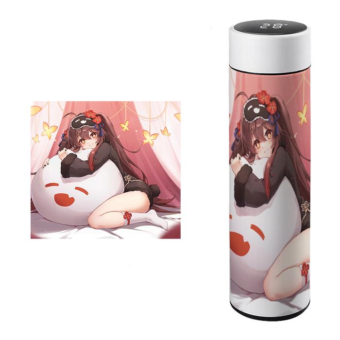 Anime Game Genshin Impact Vacuum Cup Thermos Smart Coffee Cup