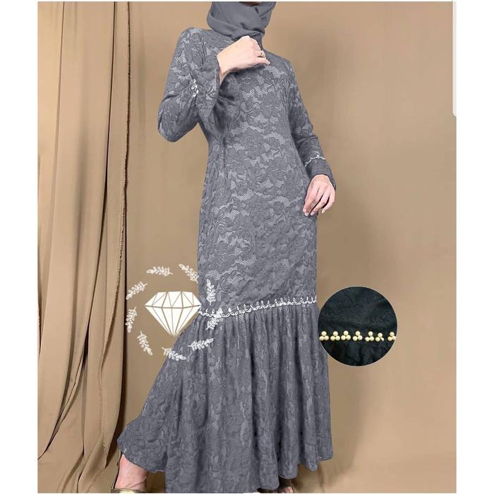 Gamis Nurhaliza Duyung Brukat Jumbo / Maxi Brokat Jumbo Pesta Kondangan Premium