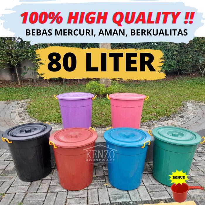 Ember 80 Liter Plastik Warna HITAM / Gentong bak air EMBER Mandi BESAR