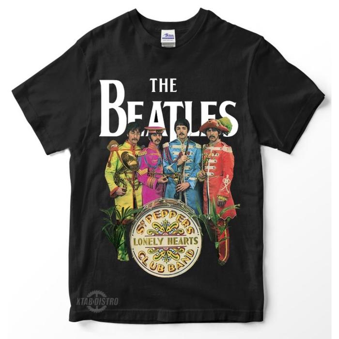 [HOT] Kaos THE BEATLES LONELY HEARTS CLUB Premium Tshirt the beatles sgt. Pepper's kaos band kaos vi