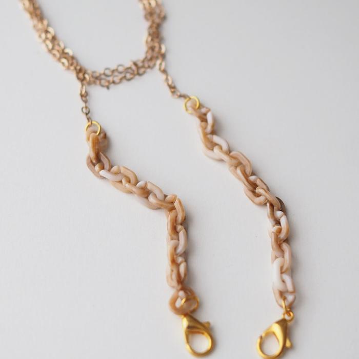Missbigjillacc Marble Chain Strap Mask With Connector