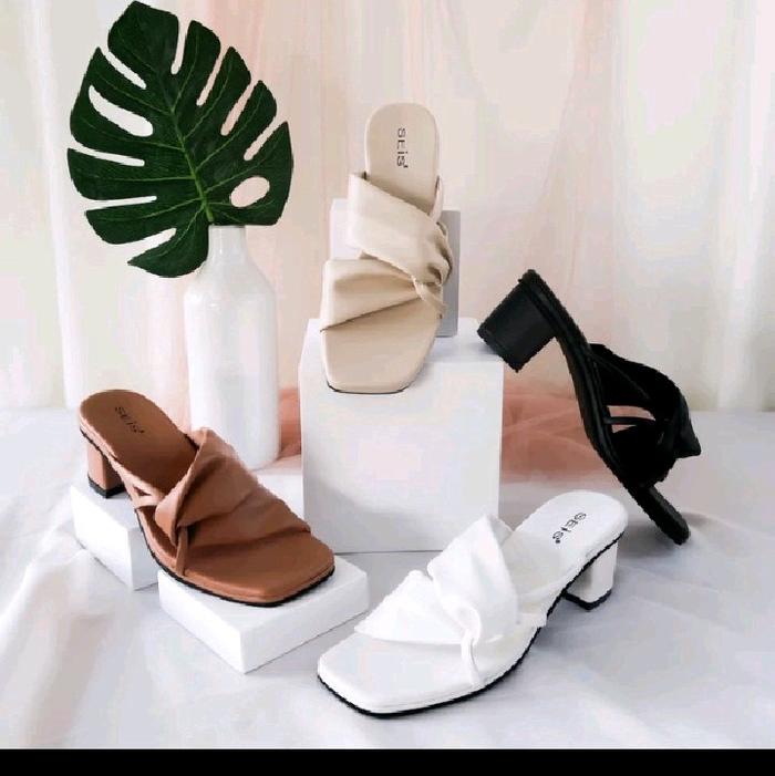 Seis Ellora sandal heels wanita