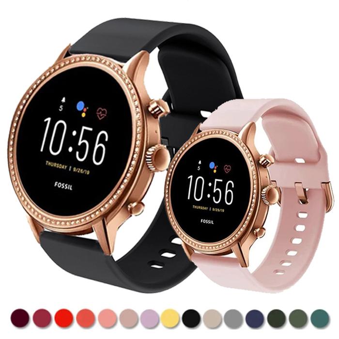 Silicone Strap For Fossil Women's Gen 6 42mm Smart Watch Band Bracelet For Fossil Women's Gen 4 Vent