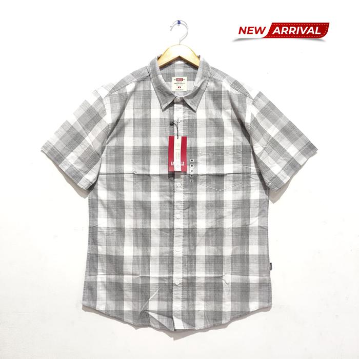 GABRIELLE Kemeja Casual Katun Pria Motif Kotak Lengan Pendek KC638P-1MF1025