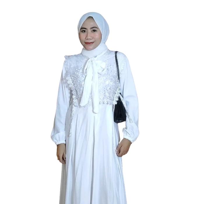 Jihan Dress Include Vest Brukat Gamis Wanita Brokat Ibu Mewah