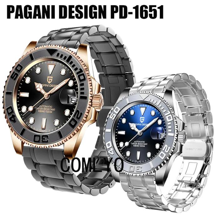 For PAGANI DESIGN PD-1651 watch Strap Men's Stainless steel metal Band Belt