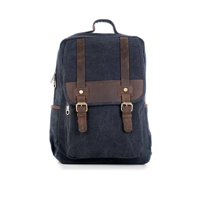 Zapatos Black Backpack RK6028 Ransel Hitam Original