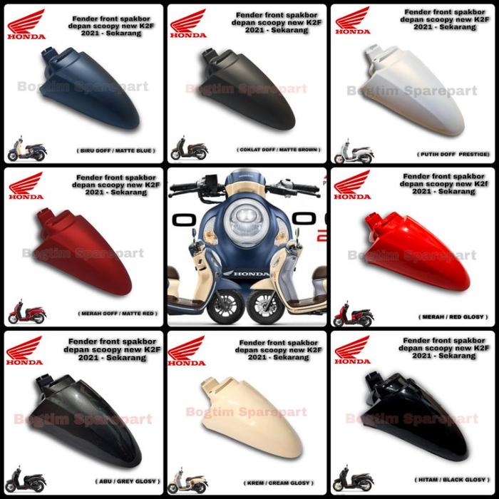 front fender spakbor depan scoopy prestige sporty stylish new 2021 2022 2023 k2f hitam krem brown co