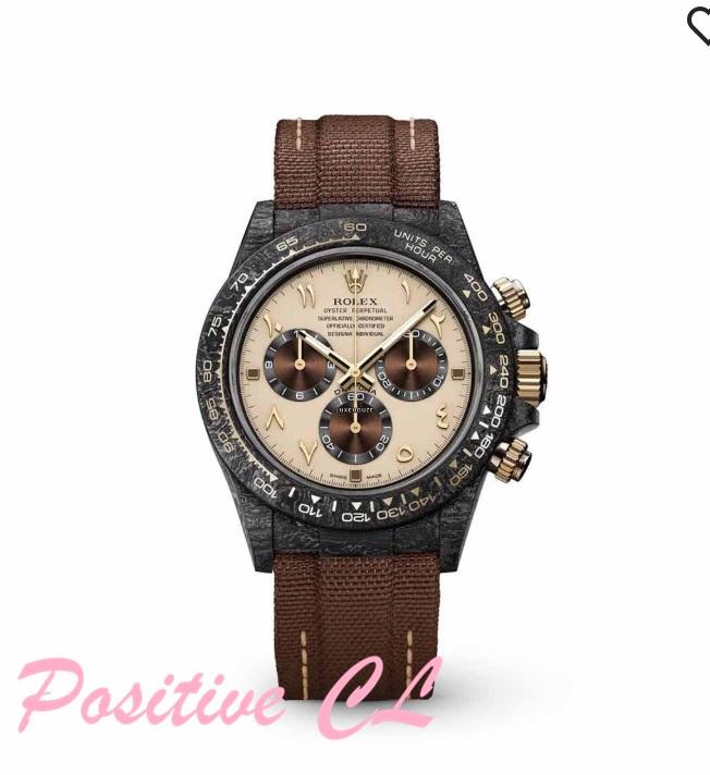 DiW Daytona Desert Eagle Arabic SWISS CARBON CASE VELCRO STRAP 40MM