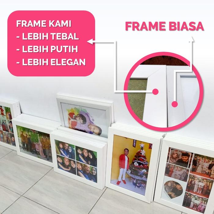 TERLARIS Bingkai Foto 40x60 16R A2 Frame Pigura Minimalis Putih Hitam READY