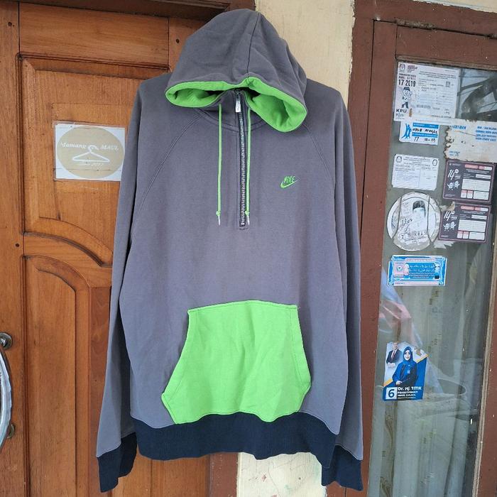 Jual Vintage Nike Half Kangaroo 1/4 Zip Hoodie Size XL