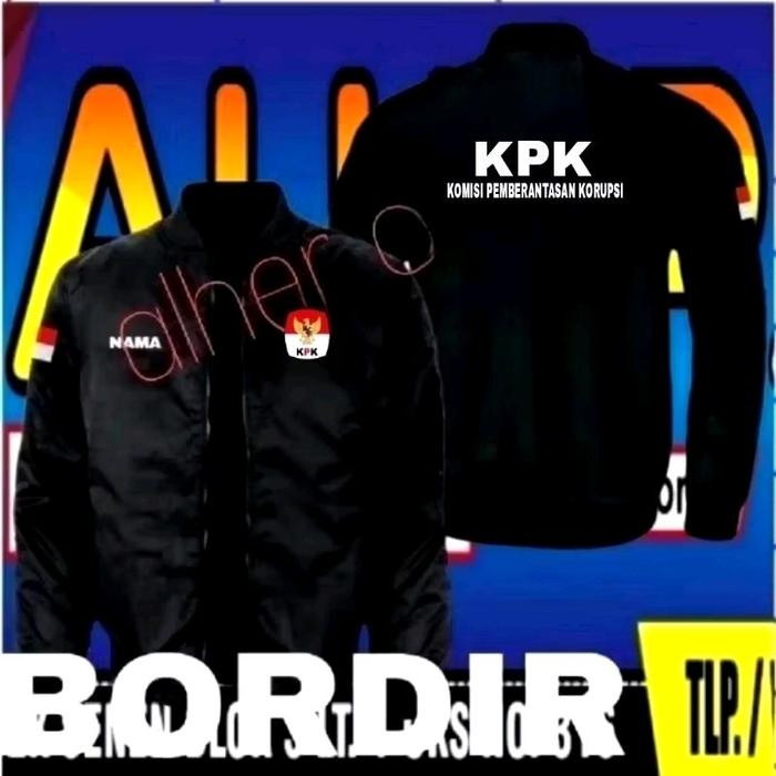 ready jaket bordir bisa satuan bisa request nama gratis nama tanpa biaya tambahan KPK Jaket bomber K