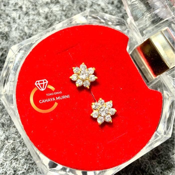 Anting giwang bunga 1 gram emas muda Perhiasan Earrings Dewasa