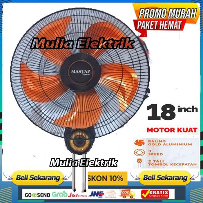 Kipas Angin Dinding Wall Fan MASTAP 18 Inch Tornado Besi WF-1801 5 BALING GOLD PROMO