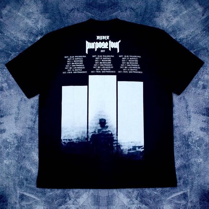 [COD] T-Shirt Justin Bieber Purpose Tour Oversized Boxy 16S Cotton Combed Heavyweight Unisex Pria Wa