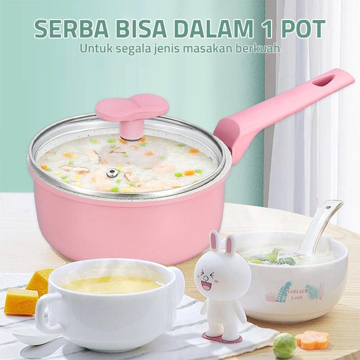 GM Bear Panci Set Keramik Anti Lengket P0410 - Luversa Panci Ceramic Set 3psc