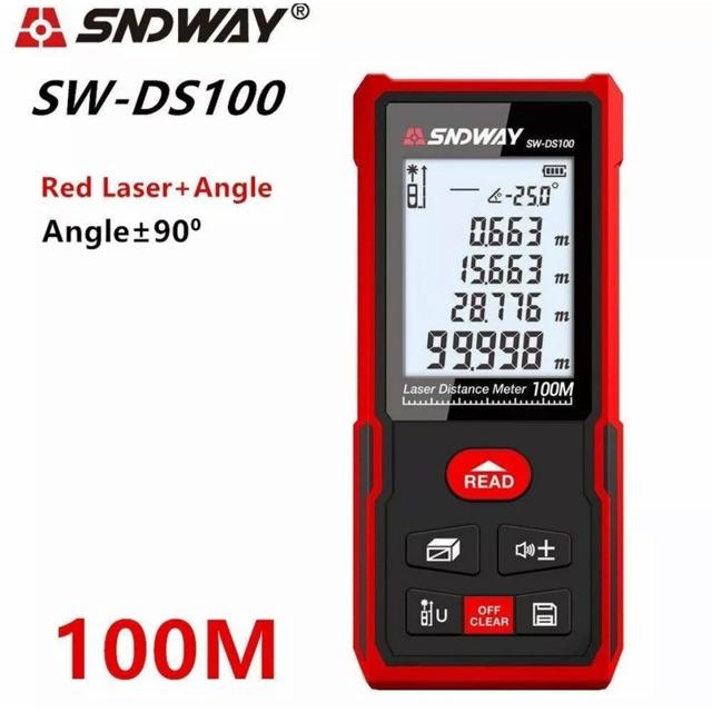Sndway SW-DS100 Meteran Laser Digital 100M