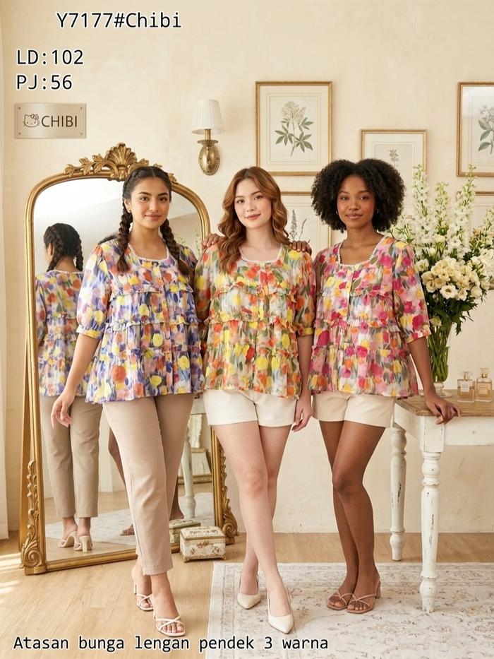 Floral Dream Blouse/Chibi Blossom Blouse/Fairy Garden Top/BUNGA
