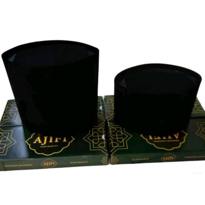 Songkok peci hitam ajifi tinggi kopiah hitam tinggi 11Cm,12Cm,13Cm,14Cm,15Cm peci pria dewasa songko