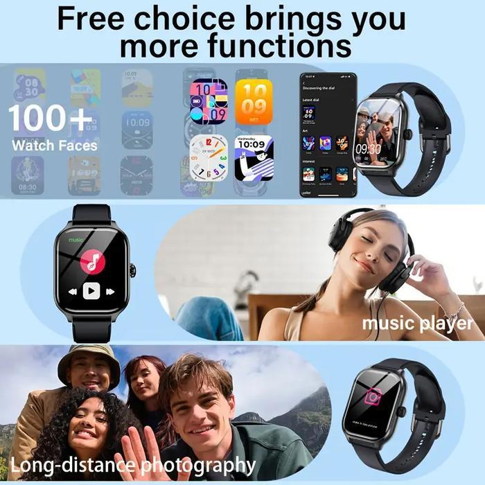 (Bisa Cod) Jam Tangan Smartwatch Pria Cewek,  H9 Pro ,Smartwatch Android Ios,Parlent Active Smartwat