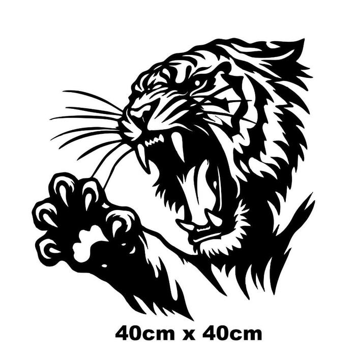 Cutting Sticker Macan Mencakram / Sticker Body, Kaca Mobil Untuk Semua Jenis Mobil