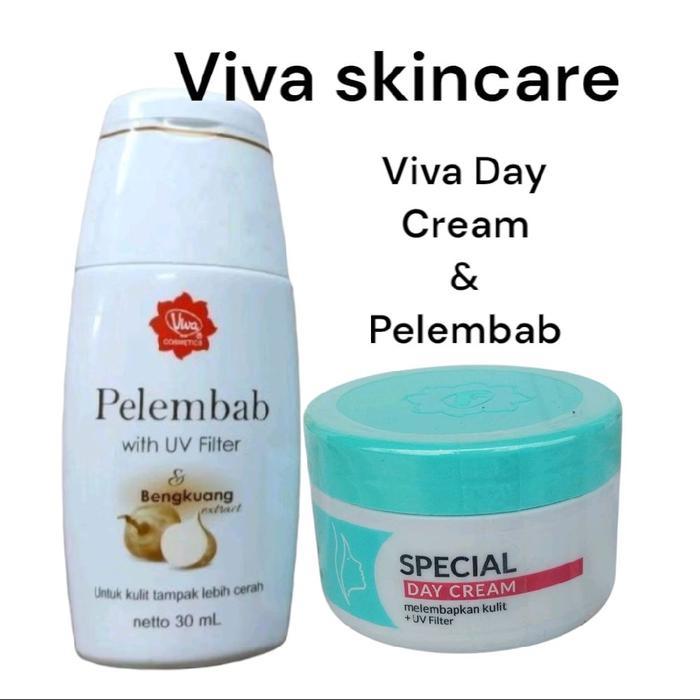 Paket Viva 2in1 Pelembab Bengkuang 30ml & Day/Suns Cream- perawatan Wajah Paket 2in1 Mencerahkan Muk