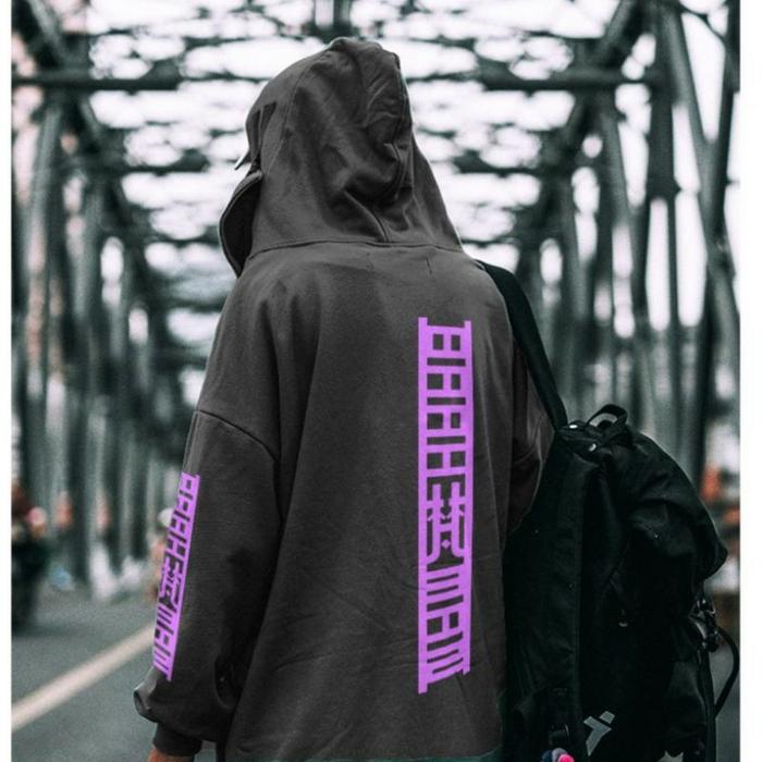 Sweater Hoodie Suiter Brahman Kawaragi Senju Tokyo Jaket Switer Brahman Hitam Ungu