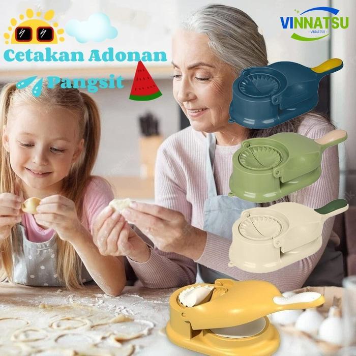 Vinnatsu Adonan Alat Press Pembuat Kulit Pastel Alat Cetak Kulit Pangsit Cetakan Pastel Gyoza Serbag