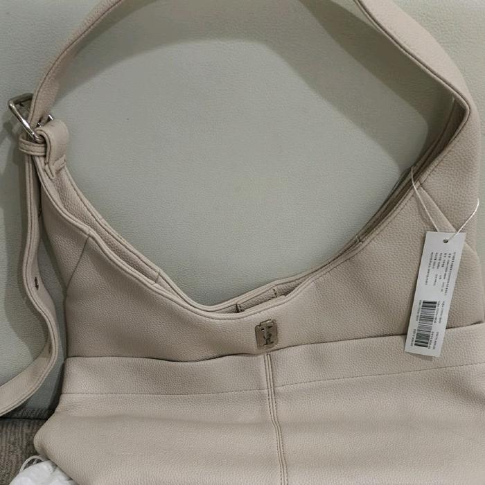 Tas wanita hobo korea Vunque kulit jeruk warna beige