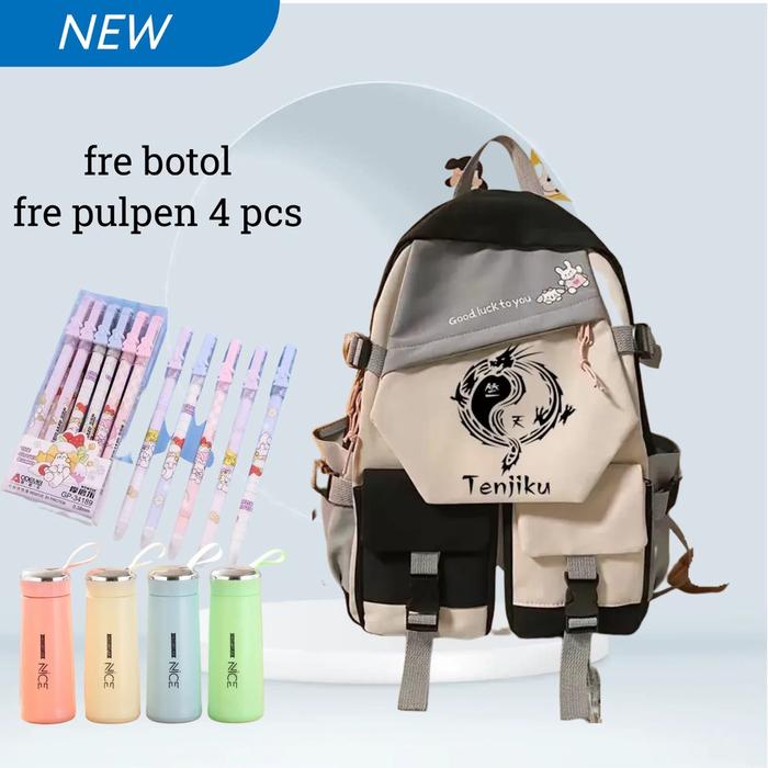 Backpack Anak- Schoolgirl Korean Version Aolida Bags High School Student Campus Backpack Ransel